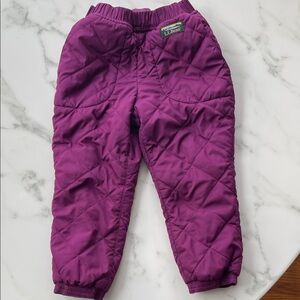 L.L. Bean Kids Quilted Joggers in Purple